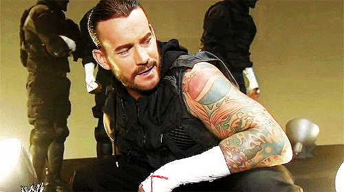 stephslays:  50 days of cm punk | day eighteen (when he invented “the shield” outfit)  