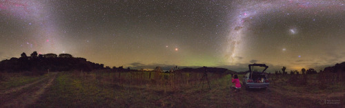 Breathtaking views show the stars, Milky Way, airglow, and light pollution over New Zealand skies. &
