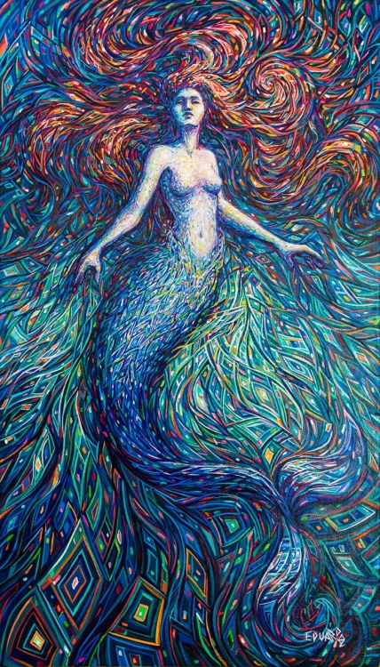 Mermaid / Artist: Eduardo Rodriguez Calzado / Oil on Canvas / 70 x 40 cm. / 2014Prints Available at 