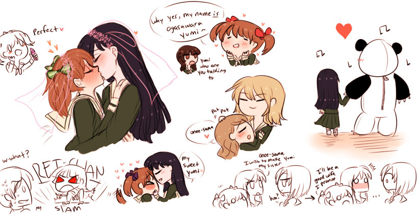 lots and lots of doodles of soeurs♥♥♥ (and fucking yumi kinda ruined the big