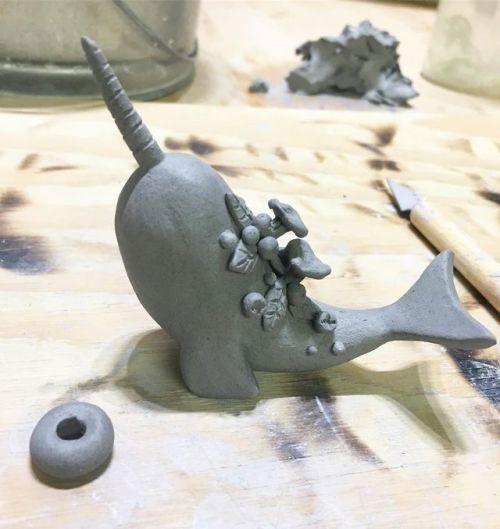 The new batch is finished but I alteady have to start working on the next one! This narwhal figurine