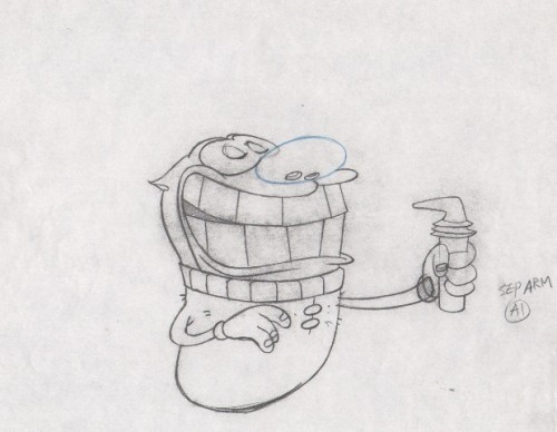moonmanunit42:  Layout drawings from “Ren’s Toothache”, I found some of these from a website that specialises in selling animation art centred around dental hygiene. 