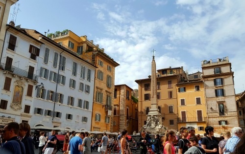 Shutters & windows. Locals & tourists. Rome, Italy