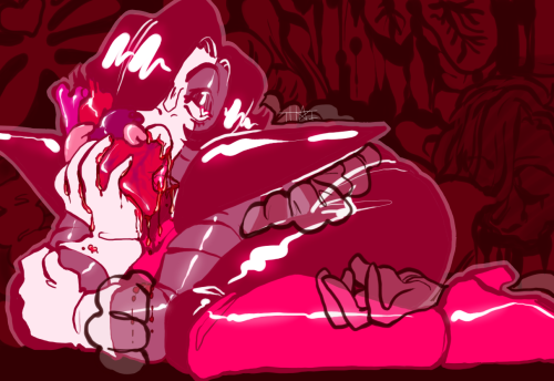 thaidraws:i love drawing pretty gorey bloody vampire!mtt ?! ??  _( :3」∠)＿