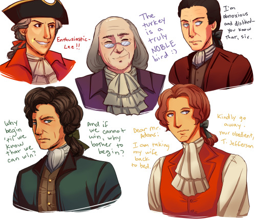 clockwings: i drew founding fathers fanart