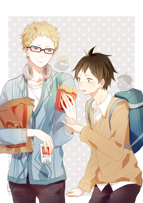 月山 │ VVEIRD (Pixiv Id 3819952)Characters: Tsukishima &amp; YamaguchiManga/Anime: Haikyuu!!※ Authoriz