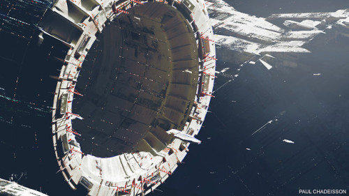 theartofmany:Artist:Paul ChadeissonTitle:Space station“Space station! practice with Florent Lebrun, 