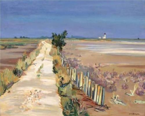 The Sea Dike    -    Yves Brayer, 1958.French,, 1907-1990Oil on canvas, 65 x 81 cm. (25.6 x 31.9 in.