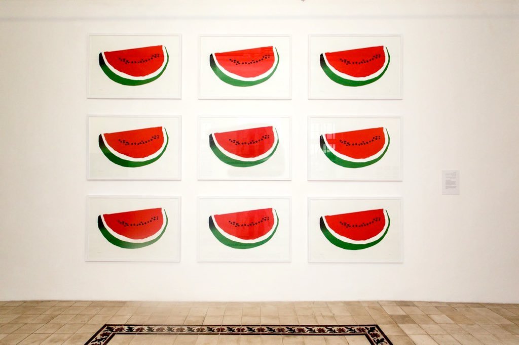 The Story of the Watermelon, Khaled Hourani, 2007 (followed by Palestinian Flag, also by Khaled Hourani)
“ In the years after the 1967 Six Day War, the Israeli army arrested/harassed anyone displaying the Palestinian flag’s colors in Gaza and the...