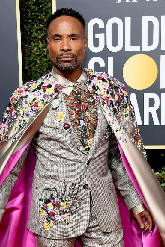 sartorialadventure:  Billy Porter in Randi Rahm couture at the Golden Globes