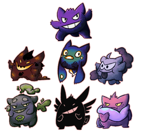 rock-and-rowlet: @darkomaraven said Gengar and Gengar it became Gengar variations based off of the A