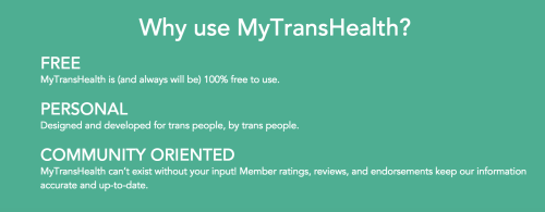 gaywrites: Coming soon: MyTransHealth, an app connecting trans people to knowledgeable, reliable a