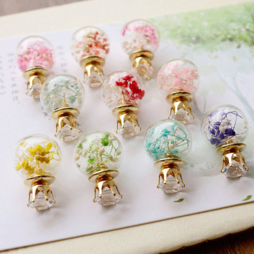 romanticandsadone: Sweet Glass Ball Earrings 001    ☪ ☪    002 003    
