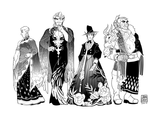 japhers:DnD session mates dressed all fancy~ (names on first pic)