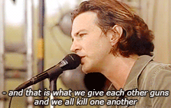 simpledoyle:  short but sarcastic speech given by Eddie Vedder (at PinkPop Festival,