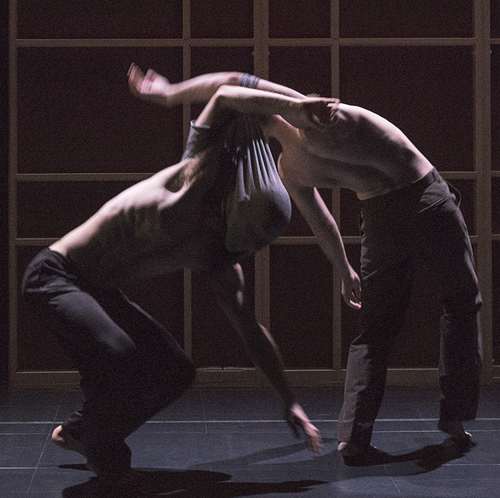 danseaujourdhui:  DV8  Ian Garside and Andi Xhuma in JOHN. Photo by Kris Rozental