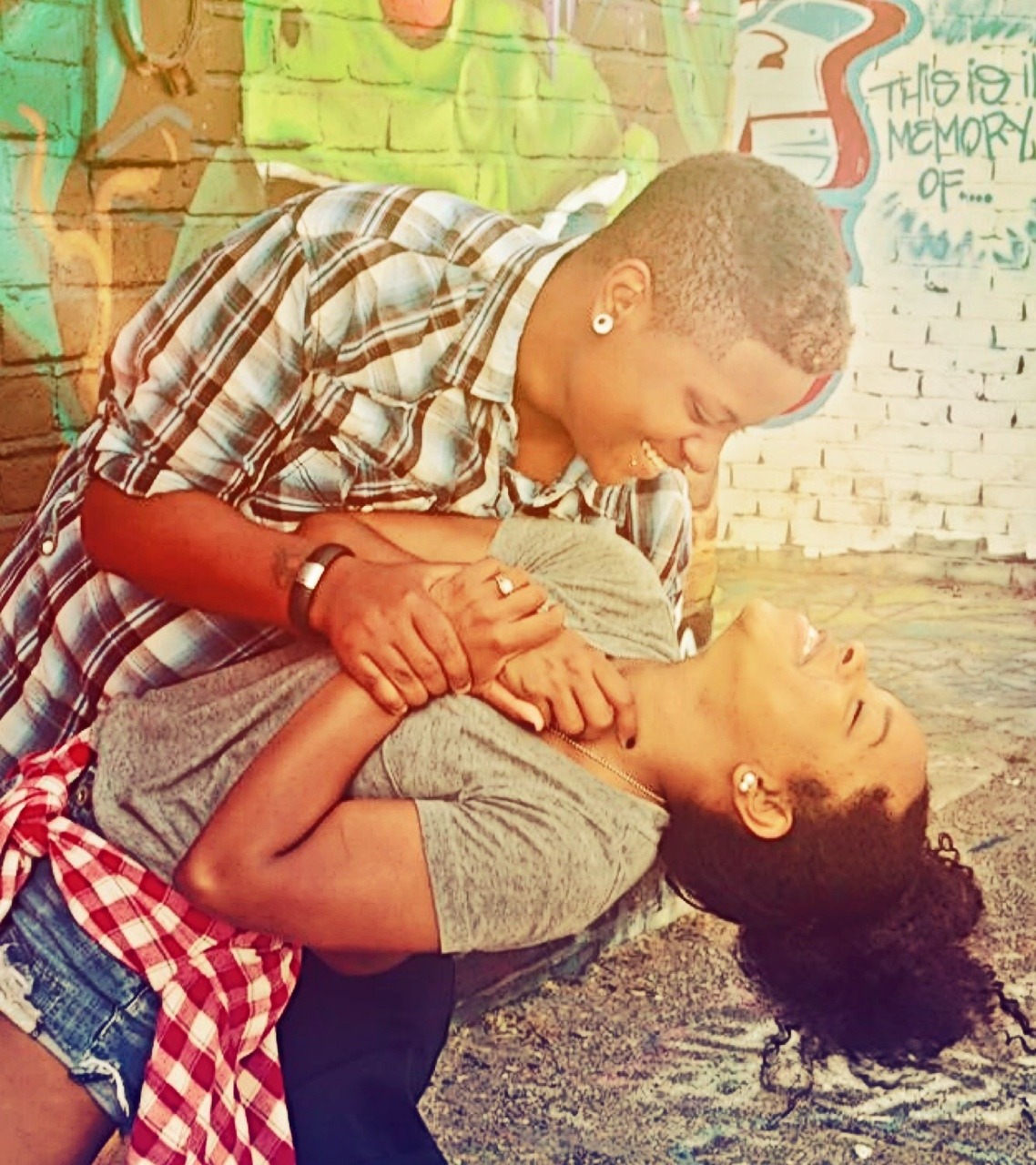 adorablelesbiancouples:  This Is me and my Fiance Sam….I met her because she was