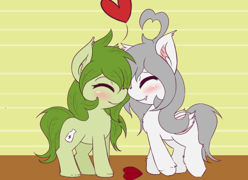 askflowertheplantponi: “Nuzzling intensifies” Ah that was mine post for valentines day but i wasn’t able to do it due to work so i finished it just today =w=.  <3! Hnnng, too cute~! ^w^