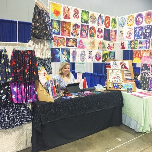 All set up at otakon artist alley table AA13! It’s time!!!!!!