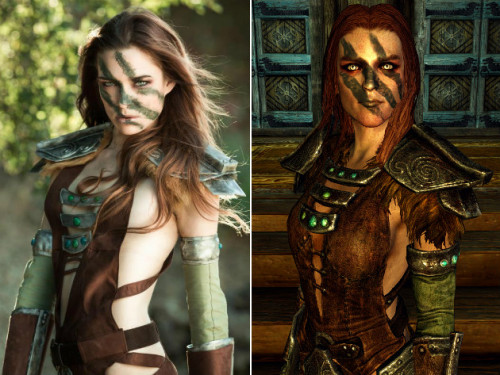 lady-fett:  geekgirlobsessions:  elderpedia:  Aela the Huntress (Skyrim) Cosplay By Chloe Dykstra   One of her best  My queen. 