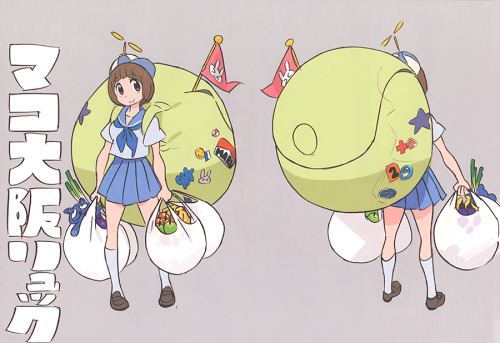 artbooksnat:  Kill la Kill (キルラキル) The colorful costume design model sheets from the school trip arc of Kill la Kill, illustrated by Sushio (すしお) for Sushio Club Love Love KLKL (Mandarake), featuring a little tribute to the movie Akira