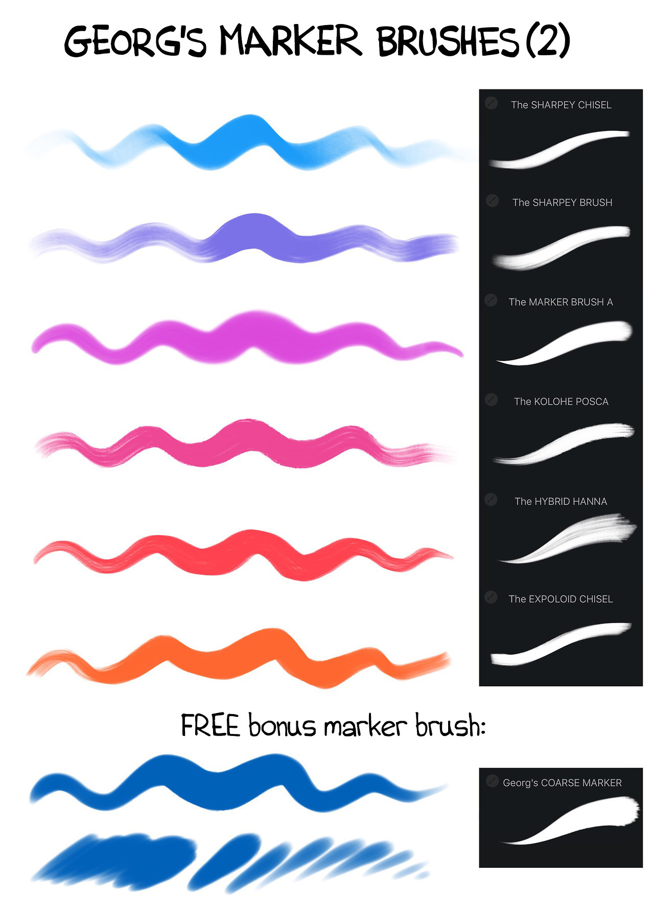 procreate marker brushes free