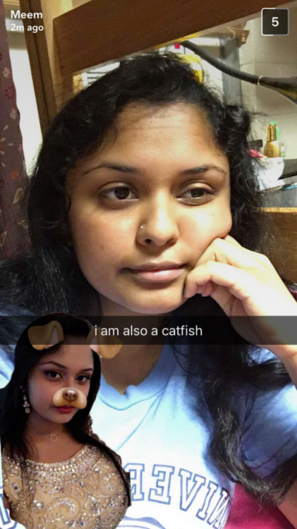 my friend sent a no filter/no makeup selfie w a sticker of a filter/makeup selfie below her face n c