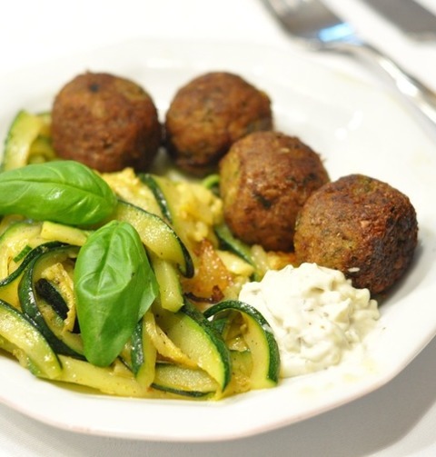Gluten Free Falafel With Zucchini And Basil