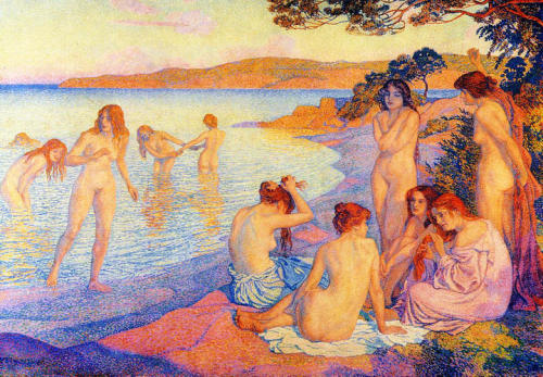 artist-rysselberghe: The burning time, 1897, Théo van RysselbergheMedium: oil,canvashttps://www.wiki