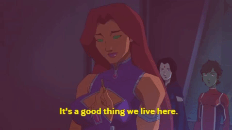 koriesanders:Dick and Kory flirting // Teen Titans: The Judas Contract