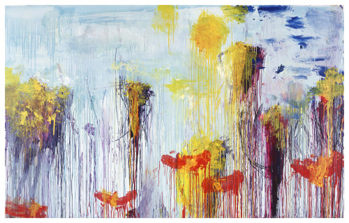 atmospheric-minimalism: Cy Twombly, Lepanto Part VII, 2001, Acrylic, wax, crayon on canvas, 216.5 cm