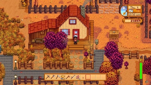 charmingbetsy:Turn of seasons on my Stardew farm