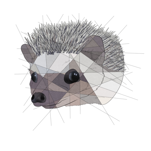 thelizart: Geometric hedgehog @poppy-hedgie! $20 geometric commissions for anyone interested  R