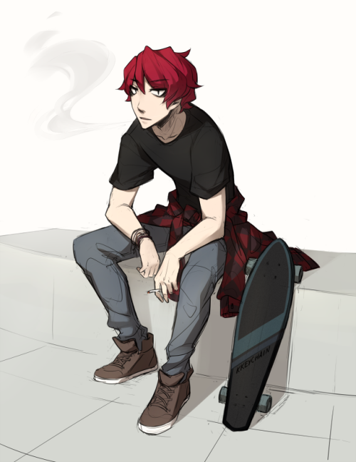 urban au stuff with Destryhe’d probably never take up longboarding but oh well;;