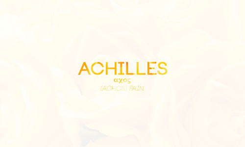 wukanda: the song of achilles + names