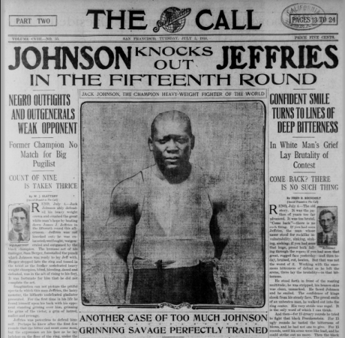 thegrizzledmoustache: Jack Johnson and racism in the news You know it&rsquo;s brutal when &l