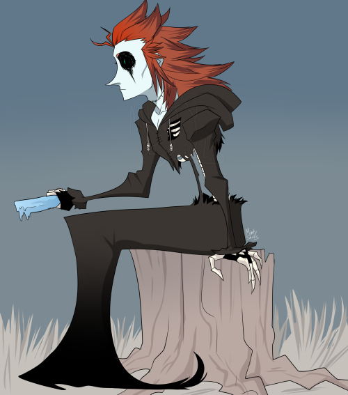 mintyskulls:  A Halloween Town Axel wondering why the heck he bought ice cream if all it’ll do is fall out of himUnauthorized redistribution, alteration, or use is prohibited.