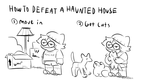 nonetoon:  I almost forgot that I drew out my fool proof plan of dealing with a haunted house after talking about all the lighthouse stuff