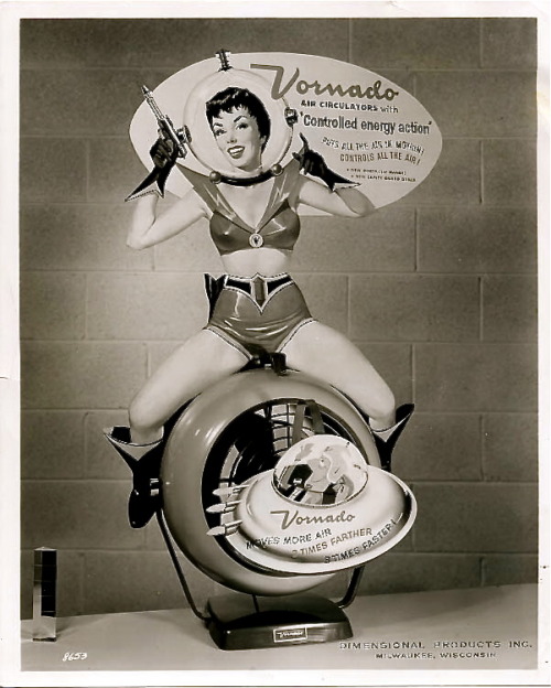 indypendent-thinking:  1950’s Vornado Fan Company Space Girl Store Display 