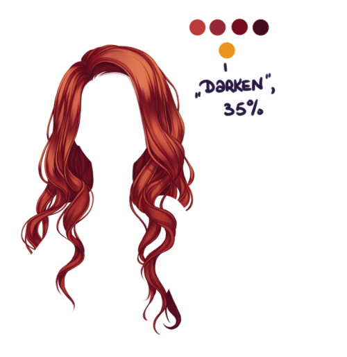 A Little Step-by-step For Lenes Hair. I Forgot To Save The First Version Of Lineart, So Theres A Little