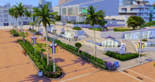 aithsims4:️‍ᏂᏗᎮᎮᎩ ᎮᏒᎥᎴᏋ ᎷᎧᏁᏖᏂ️‍I made some street deco override for my world to celebrate pr