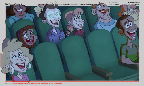 Some more color design stuff from Animaniacs season 1! Something I really like is coloring crowds of