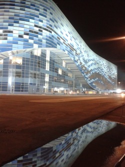 memoirsofanomad:  the “iceberg” skating palace for the short track speed skating sochi 2014 olympic test event in russia