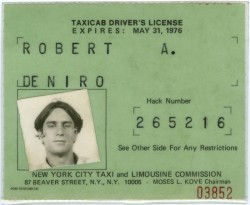 brightwalldarkroom:  Ebert: I read that DeNiro really drove a cab to prepare for this role.Scorsese: Yeah. I drove with him several nights. He got a strange feeling when he was hacking. He was totally anonymous. People would say anything, do anything