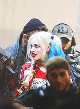chrliecox:  Margot Robbie on the set of Suicide Squad 4th May 2015 