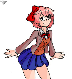 Sayori from Doki Doki Literature Club. She’s