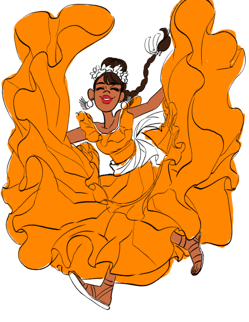 hackedmotionart: I don’t think I ever posted this here but some Honduran Dancers! Its a bit un