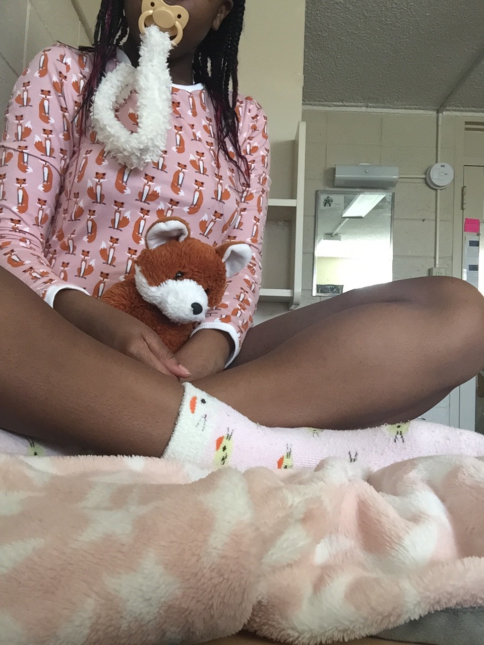 baby-nymphette:  Pretty Little Kit 🦊💓  onesie, binky, and clip from @babyyourdoll