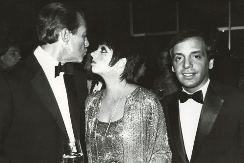 Halston & Liza Minnelli with Studio 54 founder, Steve Rubell, NYC 1978 - photo by Andy Warhol