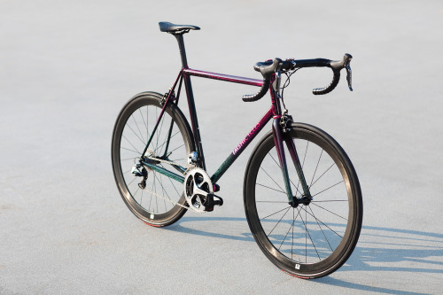 ridemetal: imshicycles: Frame Info:Columbus Life Double Oversize TubesetLlewellyn Cadenzia Lugs/Drop